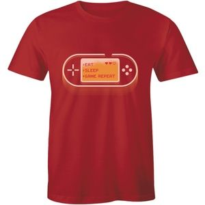 Eat Sleep Game Repeat Funny Video Games T-shirt
